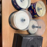 CD-R e DVD-R nuovi verbatim Fujifilm + 7 custodie