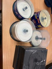CD-R e DVD-R nuovi verbatim Fujifilm + 7 custodie