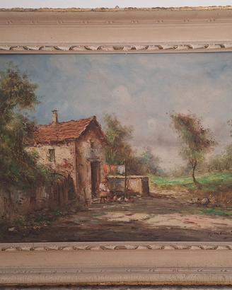 quadro con casa in campagna