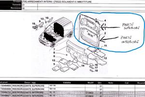 Pannello insonorizzate vano posteriore forino/cubo