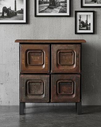 Mobiletto Industrial Artigianale con Casse WWII