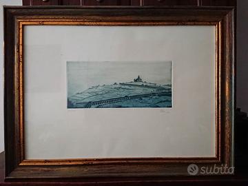 Acquaforte Santuario della Madonna di San Luca