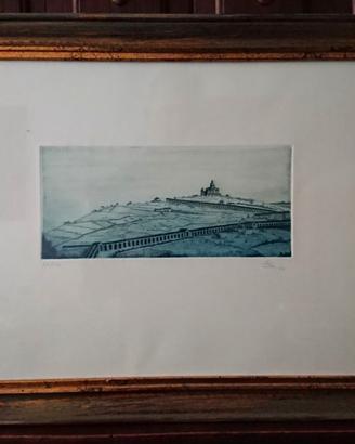 Acquaforte Santuario della Madonna di San Luca