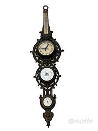 OROLOGIO CON BAROMETRO IN FERRO VINTAGE