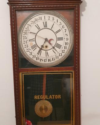 Antico Orologio Regolatore a Muro con Calendario
