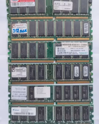 6 RAM DDR400 512mb 256mb pc3200 Perfette 