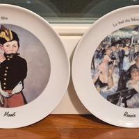 Coppia di piatti decorativi porcellana Tognana 