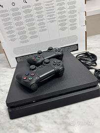 PS4 Slim 500GB + 2 Controller + 2 Giochi + Scatola