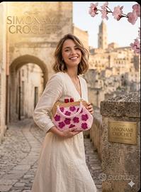 Cloutch Artigianale Rosa Palladino & Legno 