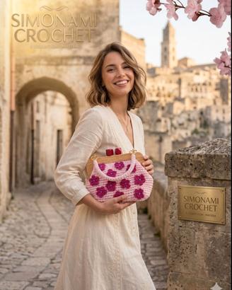 Cloutch Artigianale Rosa Palladino & Legno 