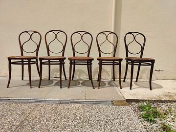 5 sedie Thonet nr 1 del 1865 circa 