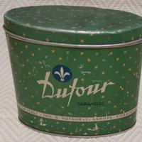 Scatola alluminio caramelle Dufour verde