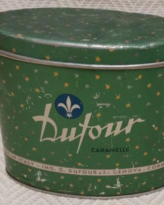 Scatola alluminio caramelle Dufour verde