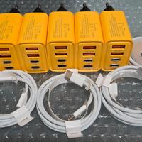 Lotto di 5 Caricatori + 5 Cavi USB-C 