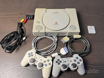 PS1 Fat con 2 controller e memory card