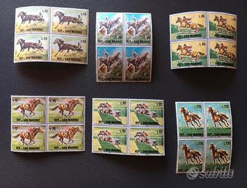 Francobolli San Marino sport equestri  1966