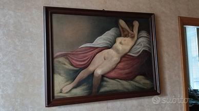 Quadro nudo sdraiato donna