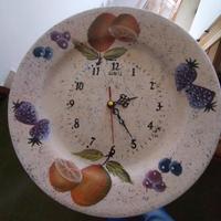 🍑PIATTO in ceramica OROLOGIO 