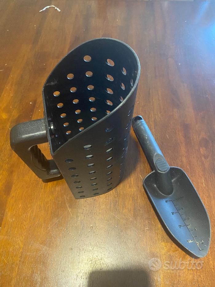 Pala Setaccio Emiter S180X In Acciaio Inox - Professionale Per Spiaggia E Sabbia, Con Manico Regolabile