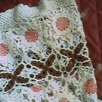 Tovaglia tonda tutta ricamata e traforata Ø 157