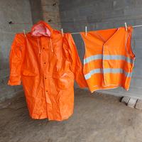 Impermeabile gilet florescente celest giall azzurr