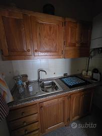 Pensile cucina con cappa + piano cottura