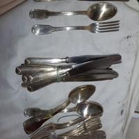 servizio posate da 11  placcato in argento 800