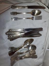 servizio posate da 11  placcato in argento 800