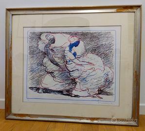 Stampa mista litografica  Salvatore Fiume