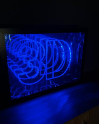 Insegna Luminosa DIESEL specchio infinito 3D