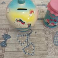 Salvadanaio Unicorno+ barattolo Vintage 