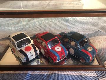 3 FIAT 500 Giannini 1/18 Andy Model da Burago