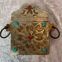 Porta Corano Con Argento E Pietre