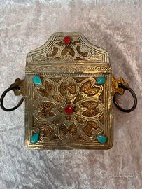 Porta Corano Con Argento E Pietre