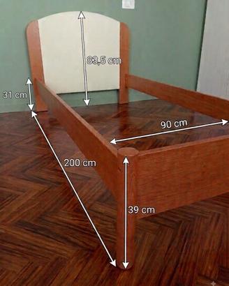 Letto singolo - struttura - usato.
