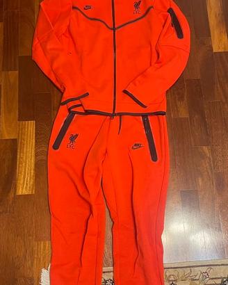 tuta nike tech fleece del liverpool FC ROSSO/NERO