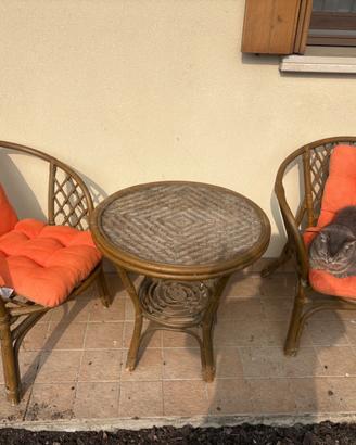 Tavolo e sedie giardino