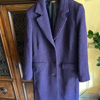 Cappotto lana viola