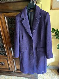 Cappotto lana viola
