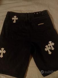 jeans shorts chrome hearts