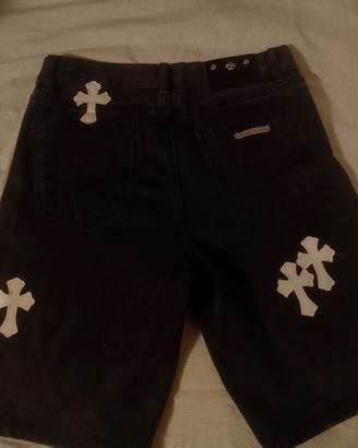 jeans shorts chrome hearts