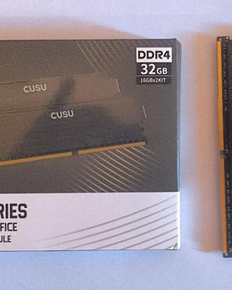 CUSU 32GB DDR4, kit 16gb x2 3600mhz CL 18 DIMM