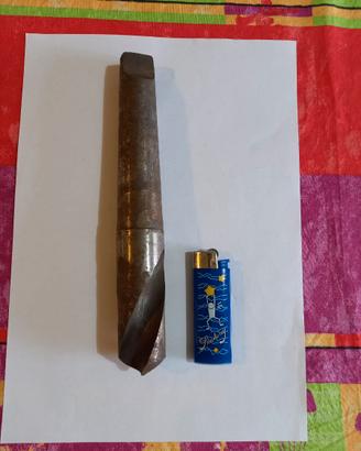 punta trapano tornio  lunghezza 23 cm diametro 37