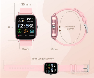 Smartwatch rosa nuovo impermeabile