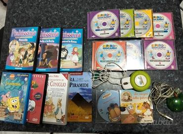Stock 18 pezzi DVD.cd. mouse come da foto 
