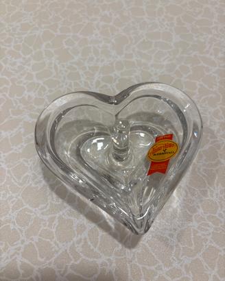 Porta anelli cuore cristallo vintage Anna Hütte