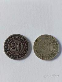 Lotto 20 Centesimi Umberto I – 1894 e 1895 