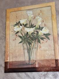 Quadro con calle in vaso cornice compresa 90 x 70