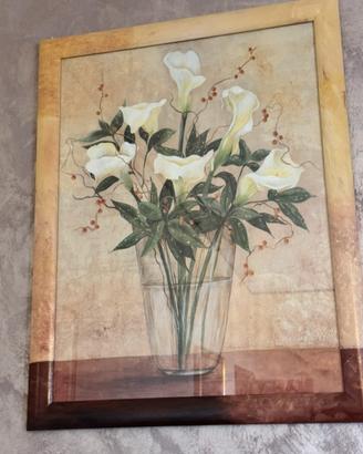 Quadro con calle in vaso cornice compresa 90 x 70
