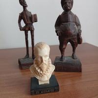 Statuette in legno Don Chisciotte Sancho Panza